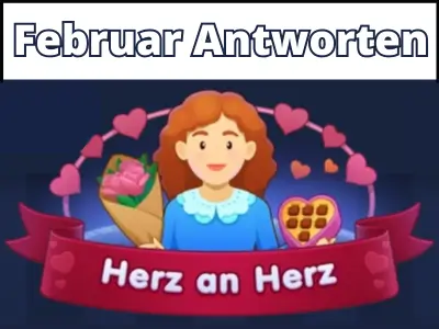 Tägliches Rätsel Februar 2026 Herz an Herz