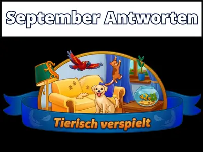 Tägliches Rätsel September 2026 Tierisch verspielt