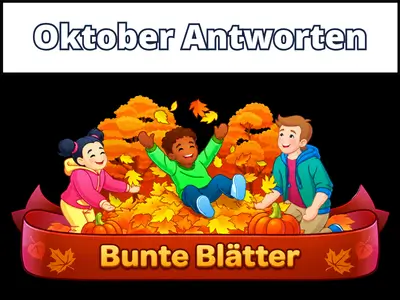 Tägliches Rätsel Oktober 2026 Bunte Blätter